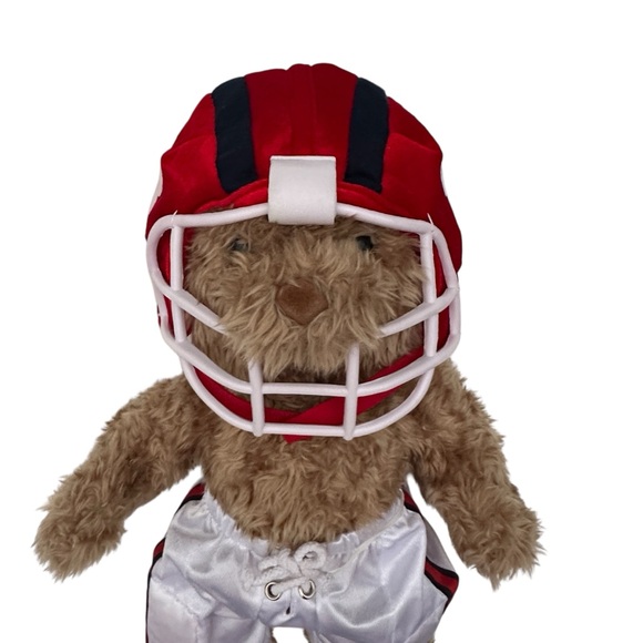 Build-a Bear football helmet and pants white red fits standard classic Bear - Picture 1 of 5